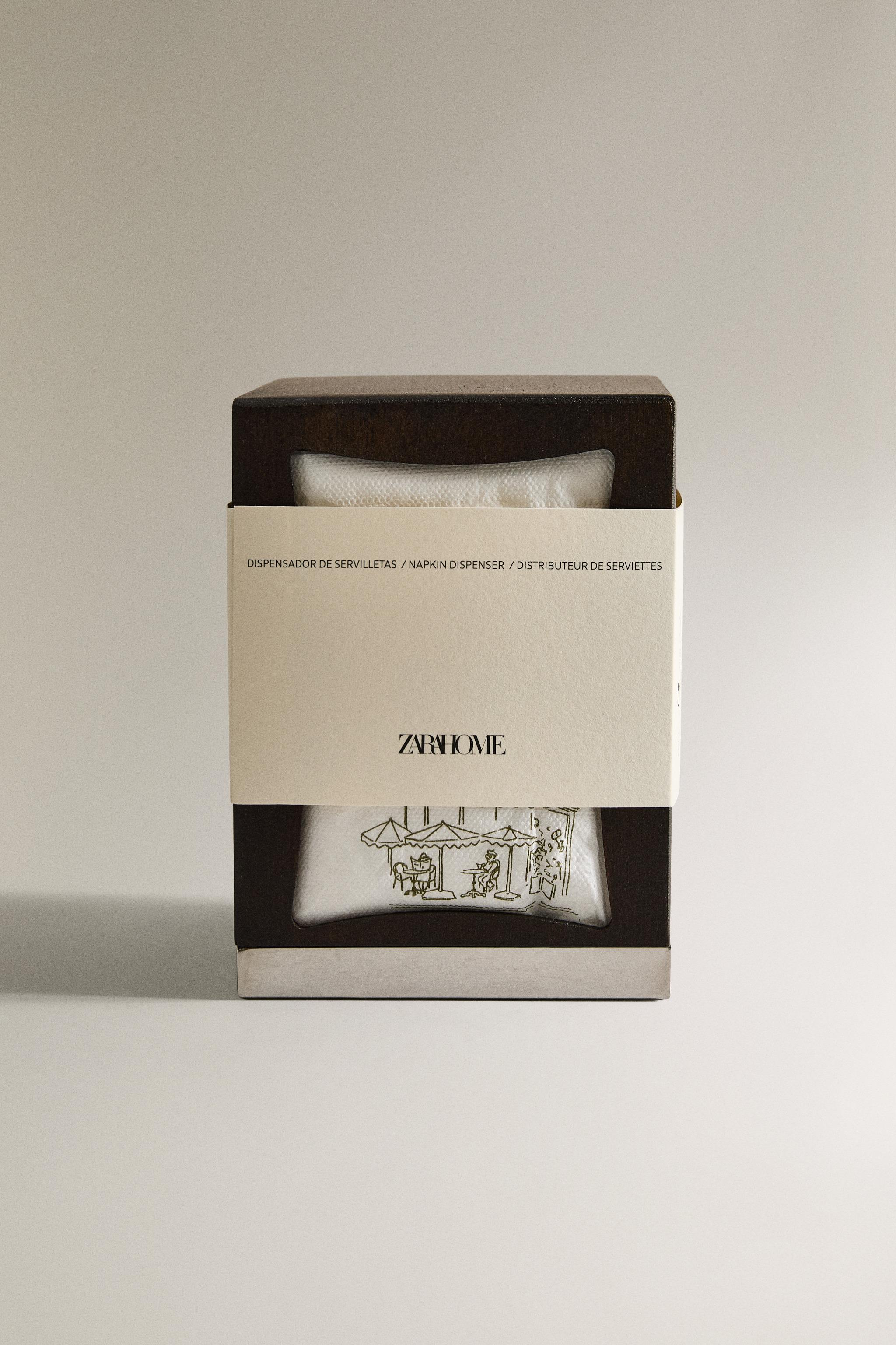 COFFEE NAPKIN HOLDER AND NAPKIN SET